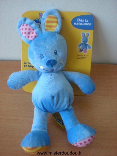 Doudou Lapin Tilapin Bleu 