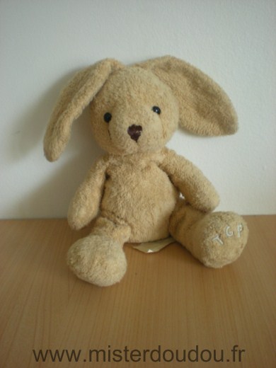 Doudou Lapin Tout compte fait Beige Billes noires pour les yeux