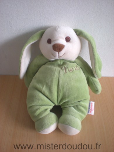 Doudou Lapin Tout compte fait Vert nestor 