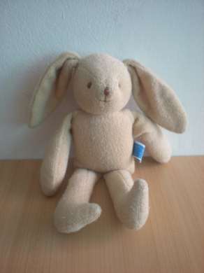 Doudou Lapin Trousselier Beige en tissus eponge 