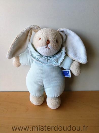 Doudou Lapin Trousselier Bleu beige 