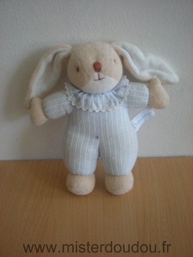 Doudou Lapin Trousselier Bleu beige 