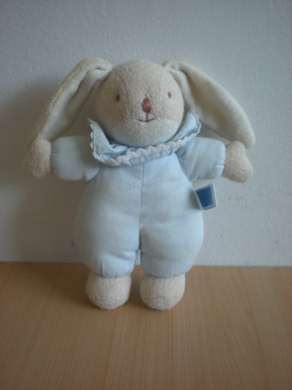 Doudou Lapin Trousselier Bleu beige 