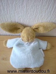 Doudou Lapin Trousselier Bleu marron Semi-plat