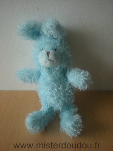 Doudou Lapin Yves rocher Bleu 