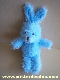 Doudou Lapin Yves rocher Bleu 