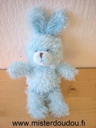 Doudou Lapin Yves rocher Bleu 