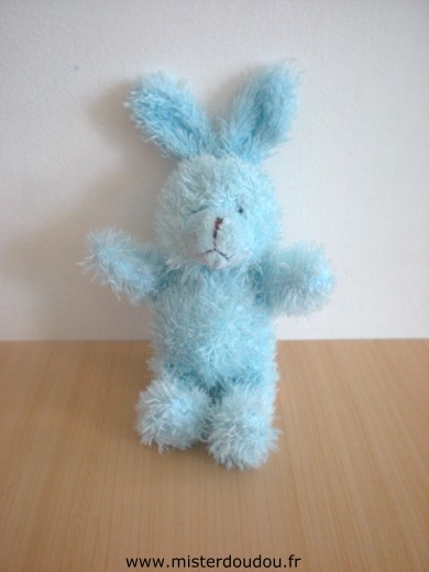 Doudou Lapin Yves rocher Bleu 