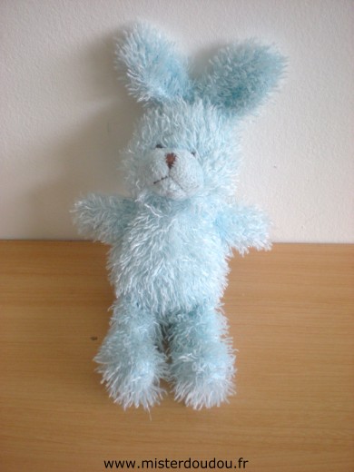 Doudou Lapin Yves rocher Bleue 