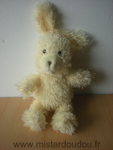 Doudou Lapin Yves rocher Jaune 