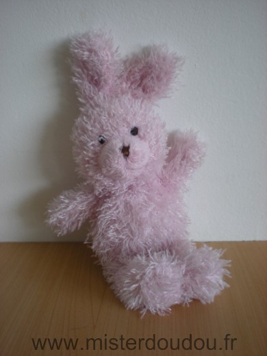 Doudou Lapin Yves rocher Rose 