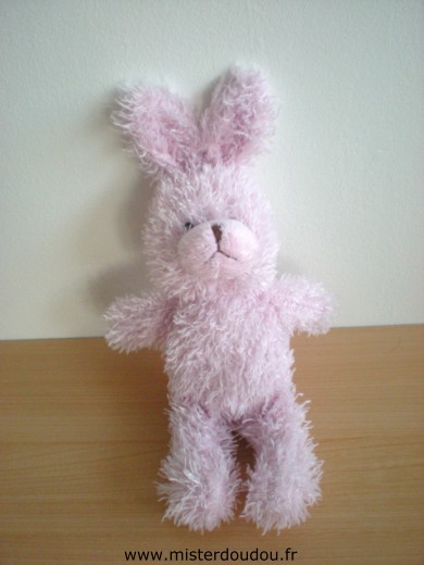 Doudou Lapin Yves rocher Rose 