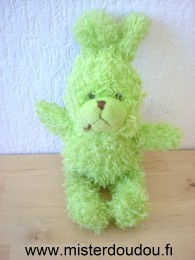 Doudou Lapin Yves rocher Vert 