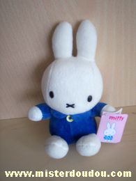 Doudou Lapin - marque non connue - Blanc bleu Miffy