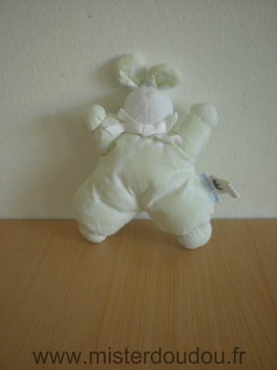 Doudou Lapin - marque non connue - Vert blanc yves delorme 