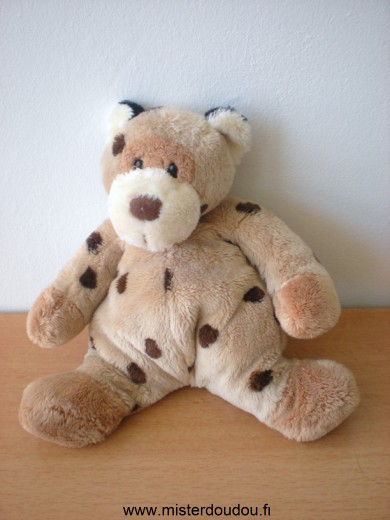 Doudou Léopard Cmp Beige taches marron 