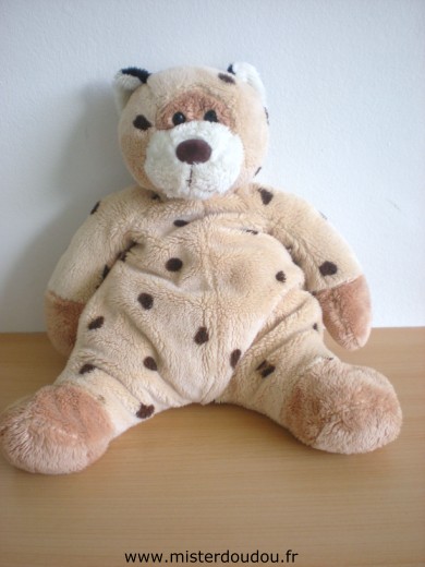 Doudou Léopard Cmp Beige taches marron 