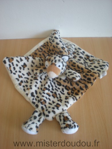 Doudou Léopard 0 Ecru taches noirs leoparmarque p.i.a holland 