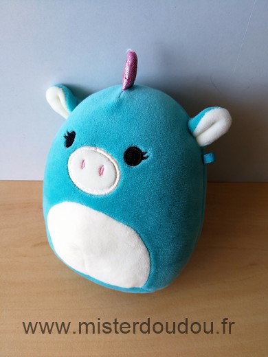 Doudou Licorne - marque non connue - Kellytoy squishmallow bleu blanc 