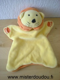 Doudou Lion Cmp Jaune devant orange derriere 