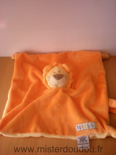 Doudou Lion Les chatounets Orange jaune mr lion 