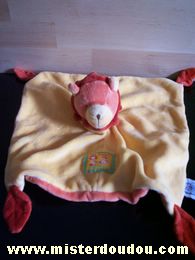 Doudou Lion Moulin roty Jaune orange Collection les loustics