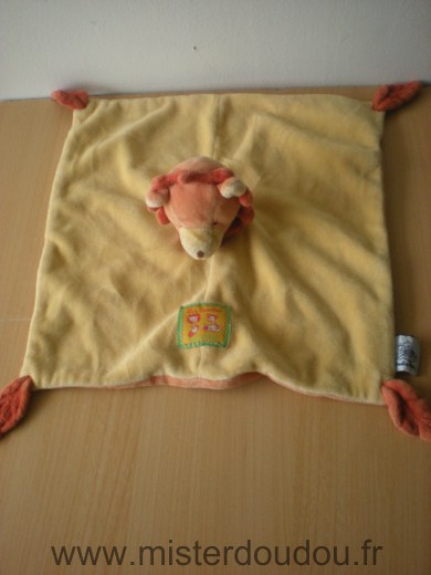 Doudou Lion Moulin roty Jaune rouge les loustics 