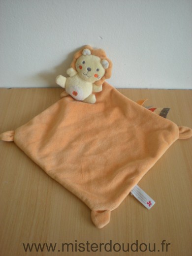 Doudou Lion Nicotoy Orange 