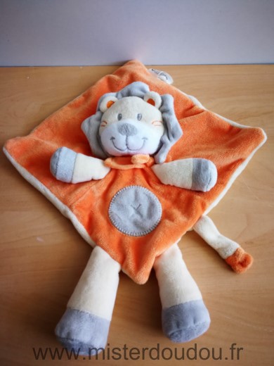 Doudou Lion Nicotoy Orange beige 