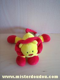 Doudou Lion Planet pluch Jaune rouge 