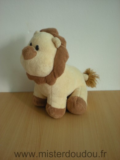 Doudou Lion Playkids Beige marron 