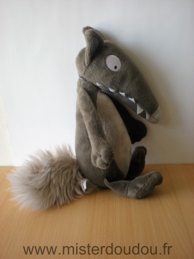 Doudou Loup Auzou Marron gris - Mister Doudou : SOS Doudou Perdu