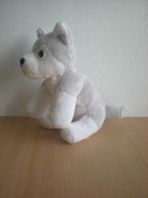 Doudou Loup 0 Gris blanc 