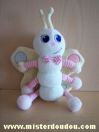 Doudou Luciole Luminou Blanc phosphorescent Fait 