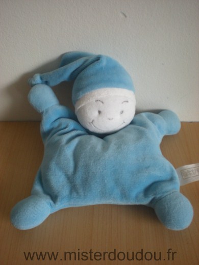 Doudou Lutin Baby blue Bleu Un pouet pouet dans son ventre