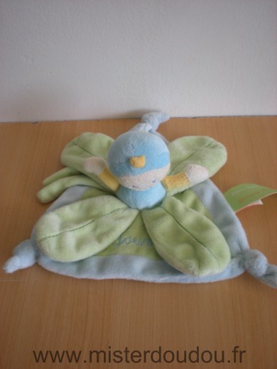 Doudou Lutin Baby nat Doum vert bleu collection dim dam doum katherine roumanoff 