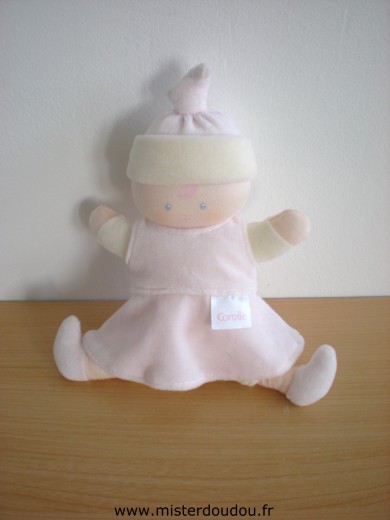 Doudou Lutin Corolle Jaune robe rose 