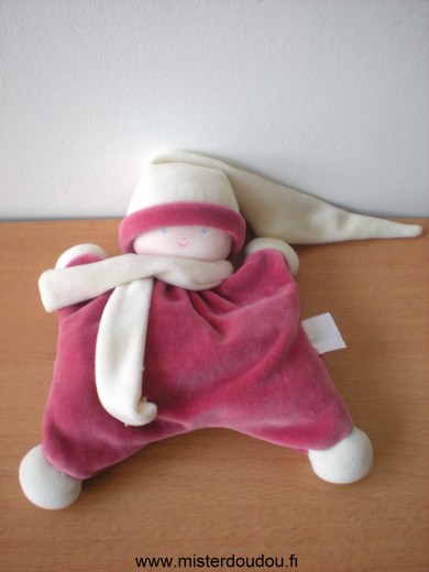 Doudou Lutin Corolle Rose blanc 