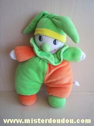 Doudou Lutin Maxita Orange vert jaune 