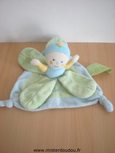 Doudou Lutin Moulin roty Doum vert bleu collection dim dam doum 