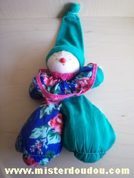 Doudou Lutin Moulin roty Vert bleu rose 