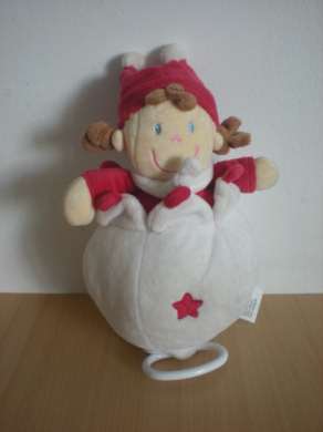 doudou lutin garçon blanc rouge étoile NICOTOY