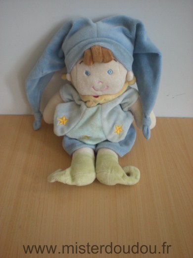 Doudou Lutin Nicotoy Bleu vert 