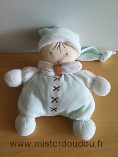 Doudou Lutin Nounours Bleu rose 