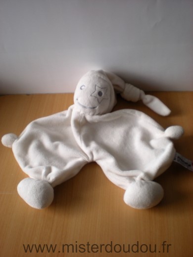 Doudou Lutin Prenatal Blanc etoile 