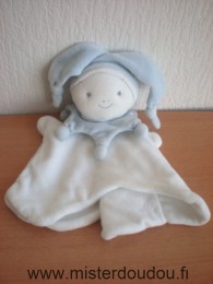 Doudou Lutin Priscilla larsen Blanc bleu 