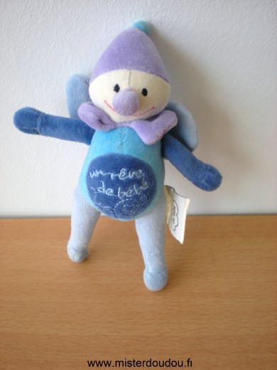 Doudou Lutin Un rêve de bébé Bleu mauve 