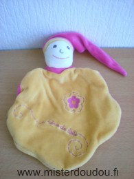 Doudou Lutin Un rêve de bébé Orange dessus rose fushia derriere 