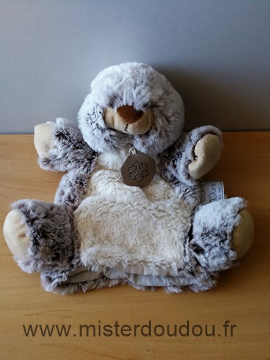 Doudou Marmotte Histoire d ours Marron blanc chine 