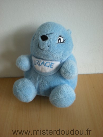 Doudou Marmotte Uriage Bleu 